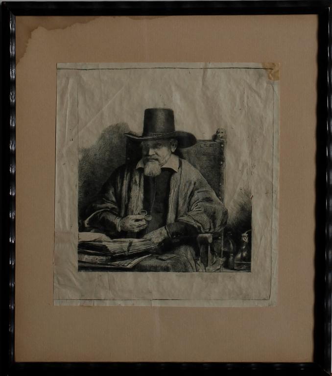 REMBRANDT HARMENSZ VAN RIJN, kopior efter, etsningar, 8 st. 1800-tal.