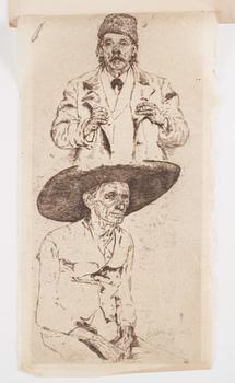 Lotte Laserstein, Portraits of two men in hats.