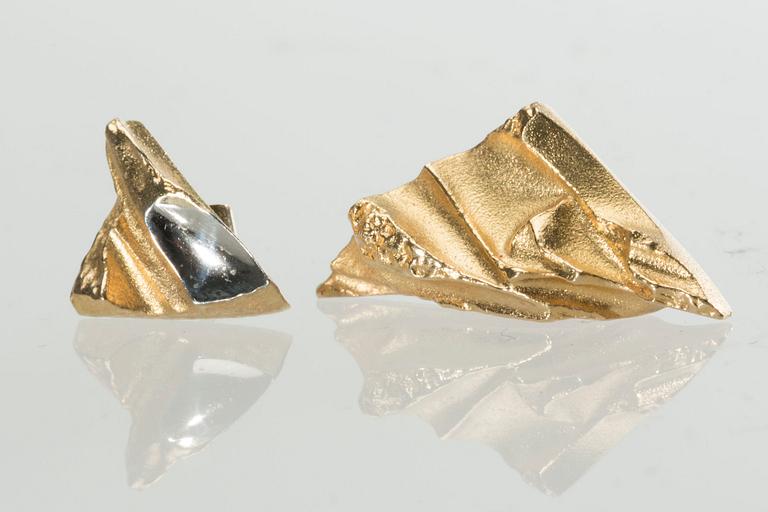 ÖRHÄNGEN, ett par 18 k guld samt vitguld, Lapponia, Finland, 1996. Vikt ca 7,5 g.