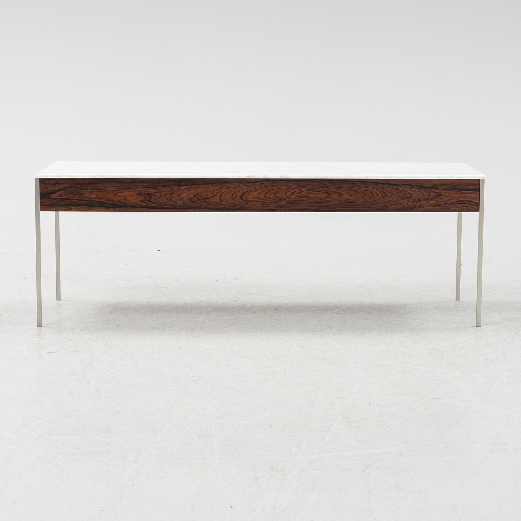 A rosewood and marble coffee table, Luxus, Vittsjö.