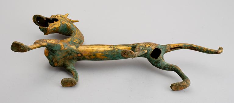 FIGUR, förgylld brons, Indonesien.