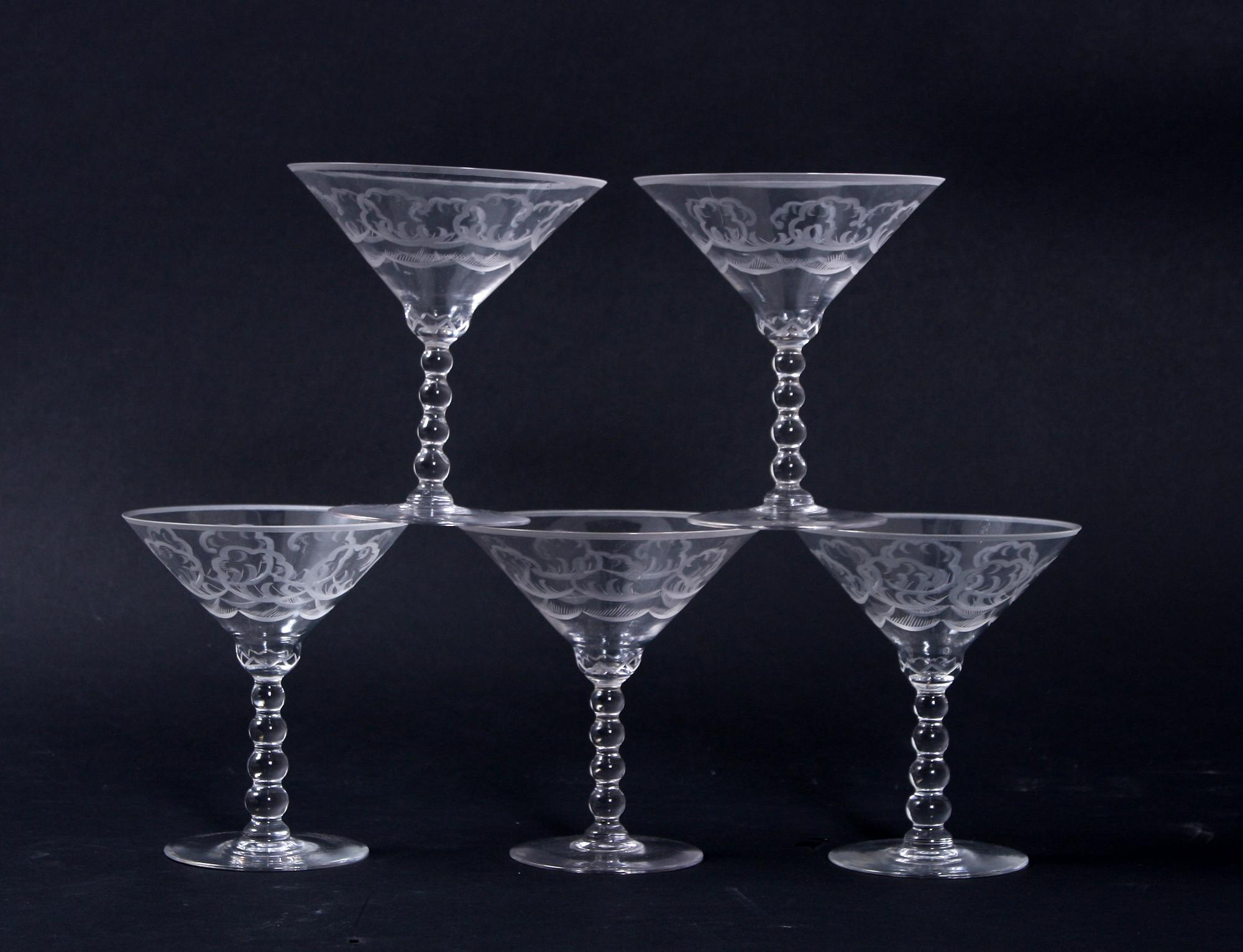 GLASSERVISDELAR, 27 st, "Molnet", Simon Gate, Orrefors.