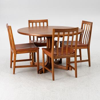 Karl Erik Ekselius, a five piece dining suite, JOC, Vetlanda, 1960s.