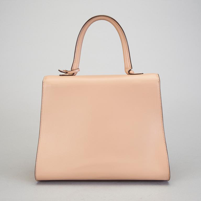 A Delvaux "Brillant" ladies handbag in nude/biscuit colored leather.