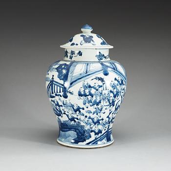 URNA med LOCK, porslin. Qing dynastin, Kangxi (1662-1722).
