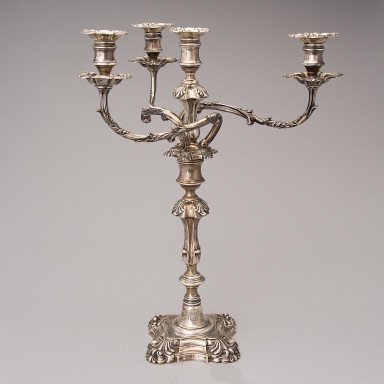 CANDELABRUM, silver, Sheffield 1844.