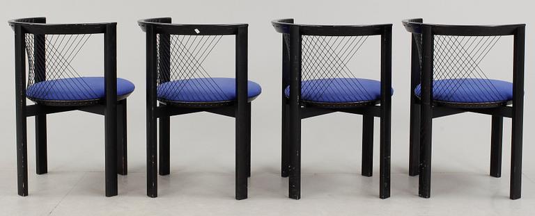 STOLAR, 8st, "String Chair", Niels Jörgen Haugesen, Danmark, 1970-tal.