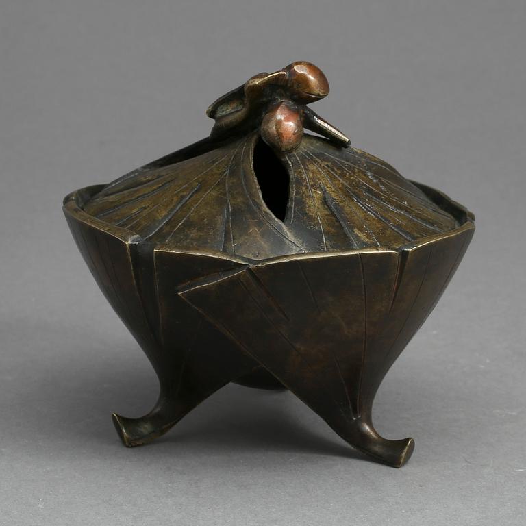 RÖKELSEKAR, brons, Japan, omkring år 1900.