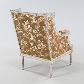 A Louis XVI style bergère, early 20th century.