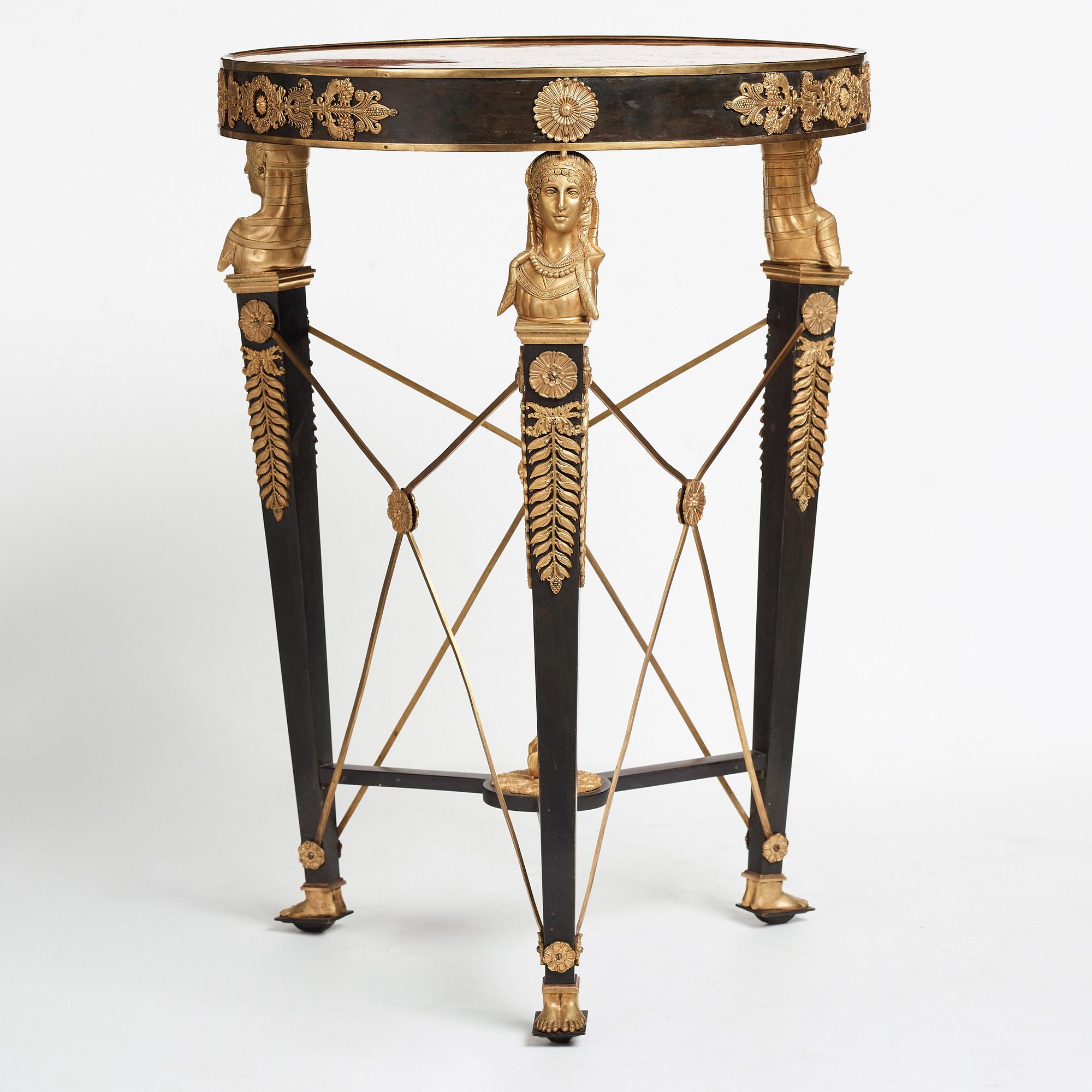 An Empire-style table, second part of the 19th century.