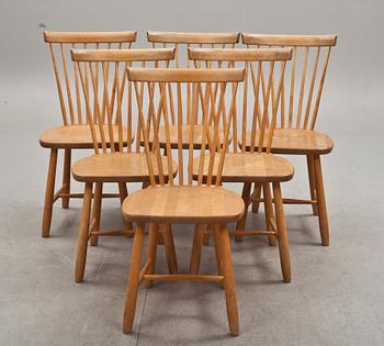 STOLAR, 6 st, "Lilla Åland", Carl Malmsten, Stolab, 2002.