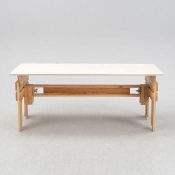 Enzo Mari, after, a wooden drawing table, made by, master carpenter in Sweden 2019.