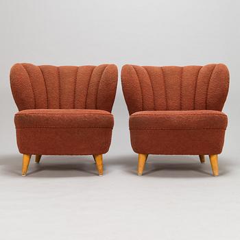 Fåtöljer, ett par, 1950-tal.
