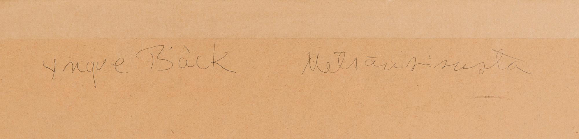 Yngve Bäck, Metsänsisusta Emäsalosta.