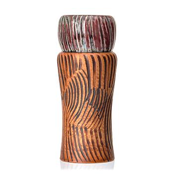 155. Lisa Larson, a unique stoneware vase, Gustavsberg studio, Sweden, 1950-60s.