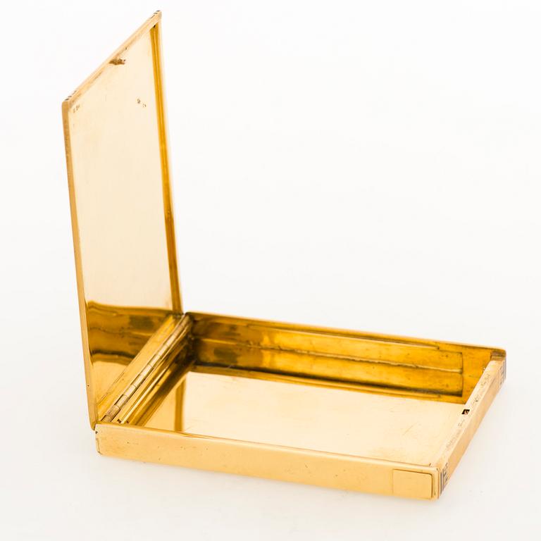 Cartier Art Deco cigarettetui 18K guld med svart emalj.