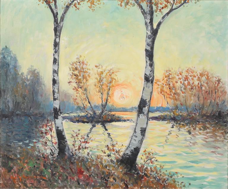 YO JOHANSSON, olja på duk, signerad.