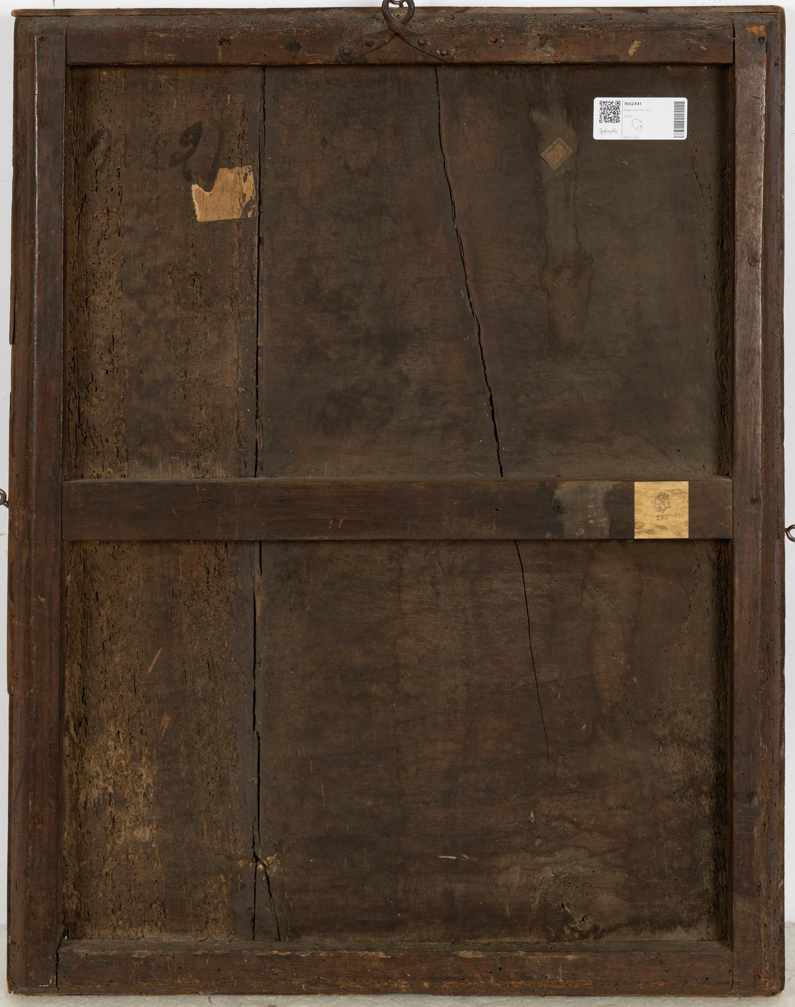 Italiensk skola, 1600-tal, Madonnan med barnet och Johannes Döparen.