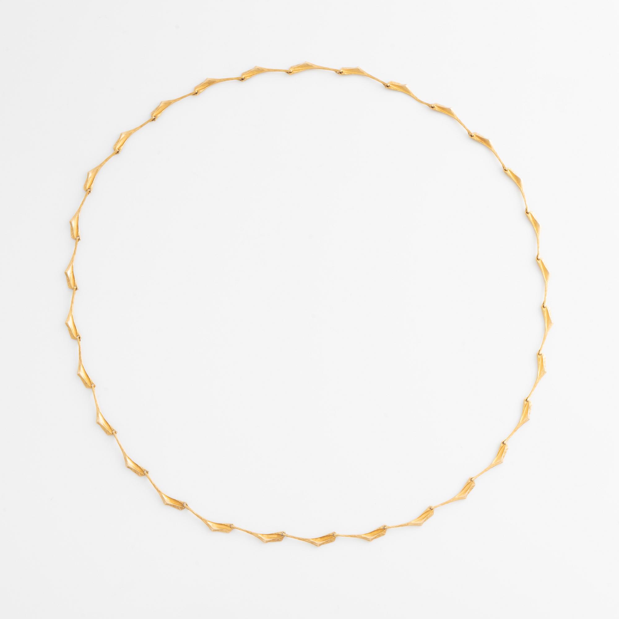 Björn Weckström, collier,  "Kukkakaste", 14K guld. Lapponia 1979.