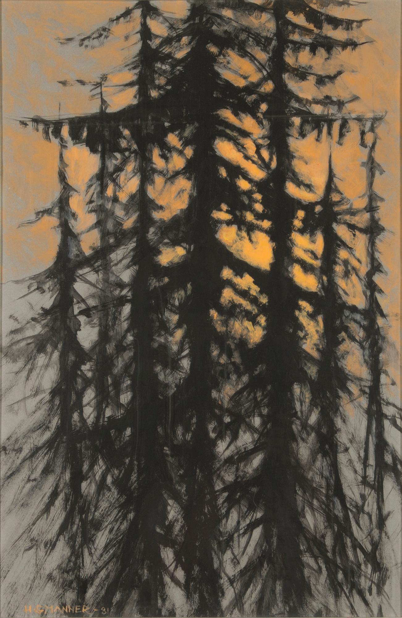 HANNU-KUSTAA MANNER, gouache, signerad och daterad -81.