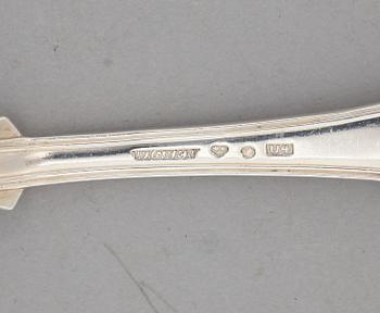 MATSKEDAR, 18 st samt MATGAFFLAR, 17 st, Petter Wigren, Malmö, 1800-tal. Total vikt ca 2294 g.