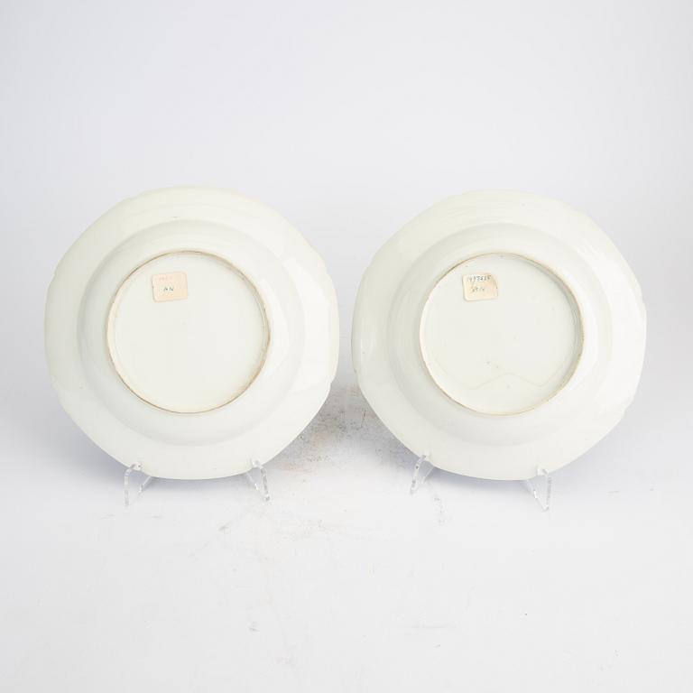 Djupa tallrikar 5 st Kina omkring 1800 porslin.