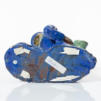 Allan Ebeling, two glazed ceramic sculptures of musicians, Torshälla.