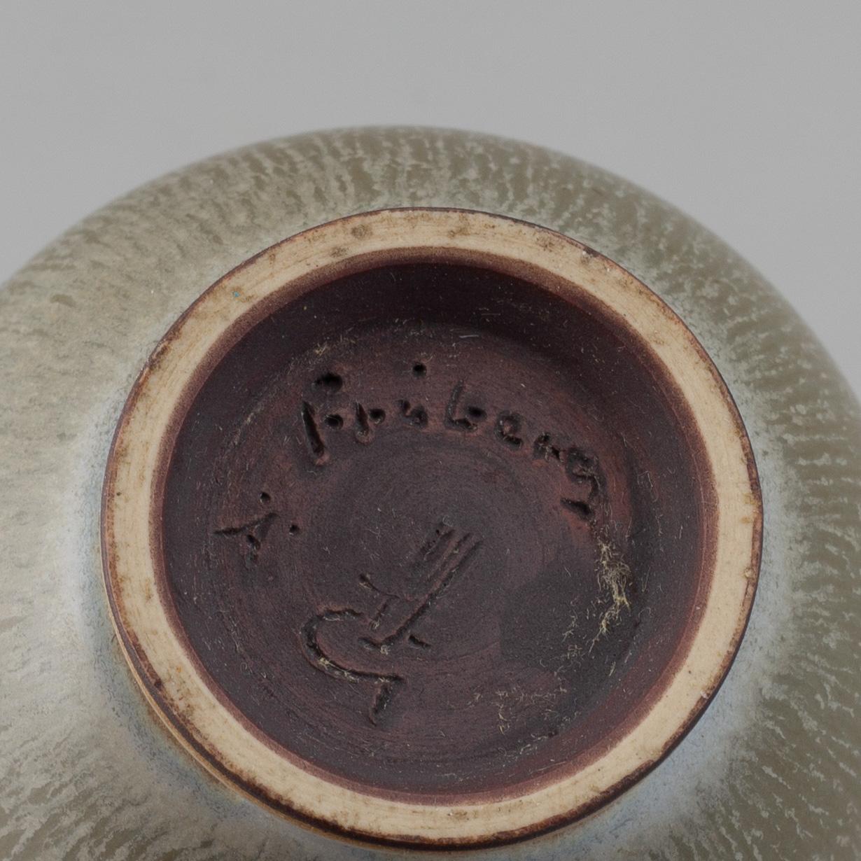 BERNDT FRIBERG, two stoneware vases, signed.