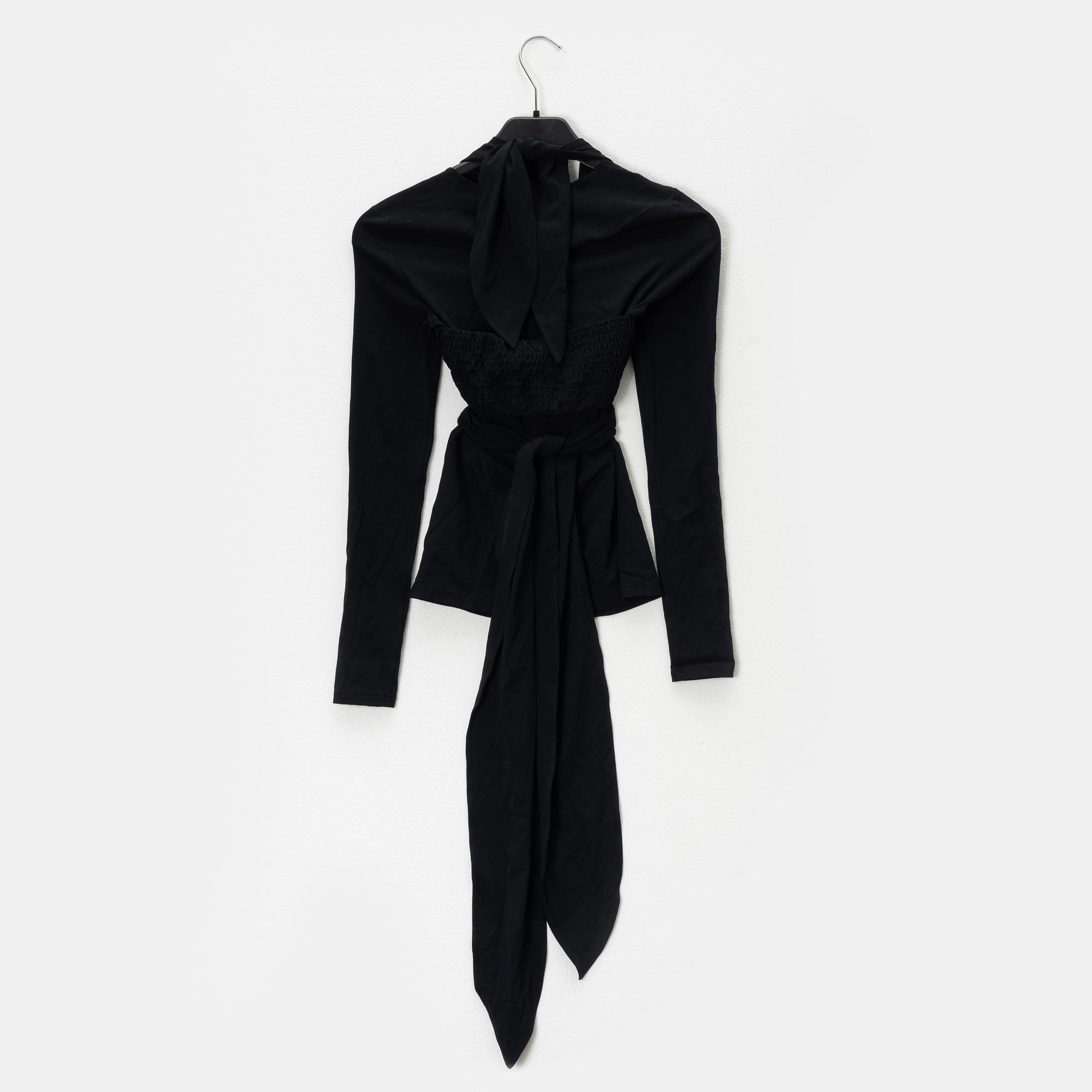 Chanel, A black silk top, size 34.