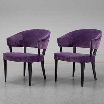 A pair of Carl Malmsten 'Lata Greven' chairs.