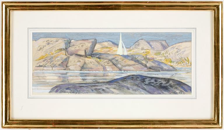 ROLAND SVENSSON, akvarell, sign.