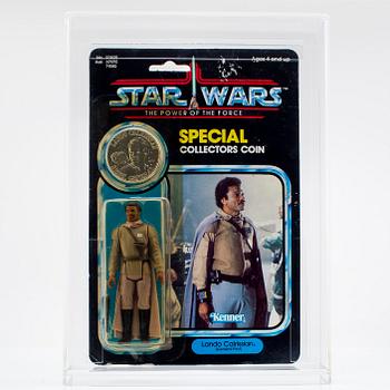 STAR WARS, Chewbacca, Han Solo (In Carbonite Chamber) & Lando Calrissian (General Pilot), POTF, 92 back, Kenner 1984.