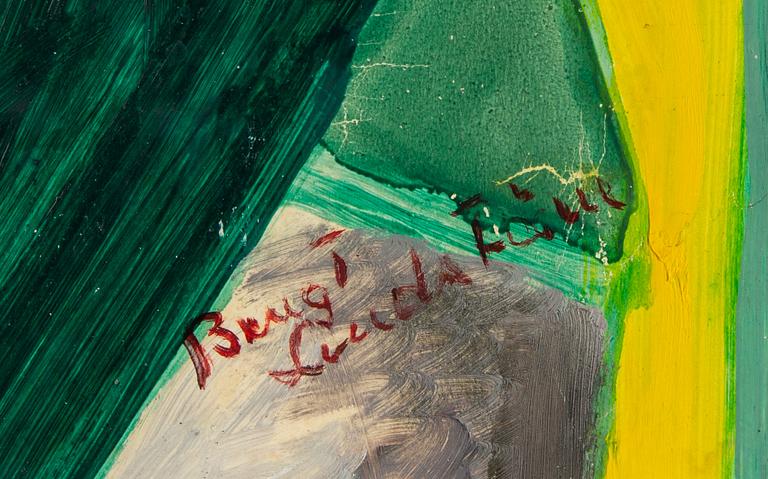 Bengt Lindström, oil on paper-panel, signed.