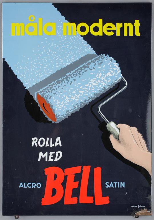 EMALJSKYLT, Alcro Bell Satin, 1950-tal.