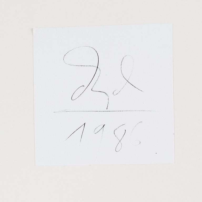 Dawid, photograph signed and dated 1986 on verso.