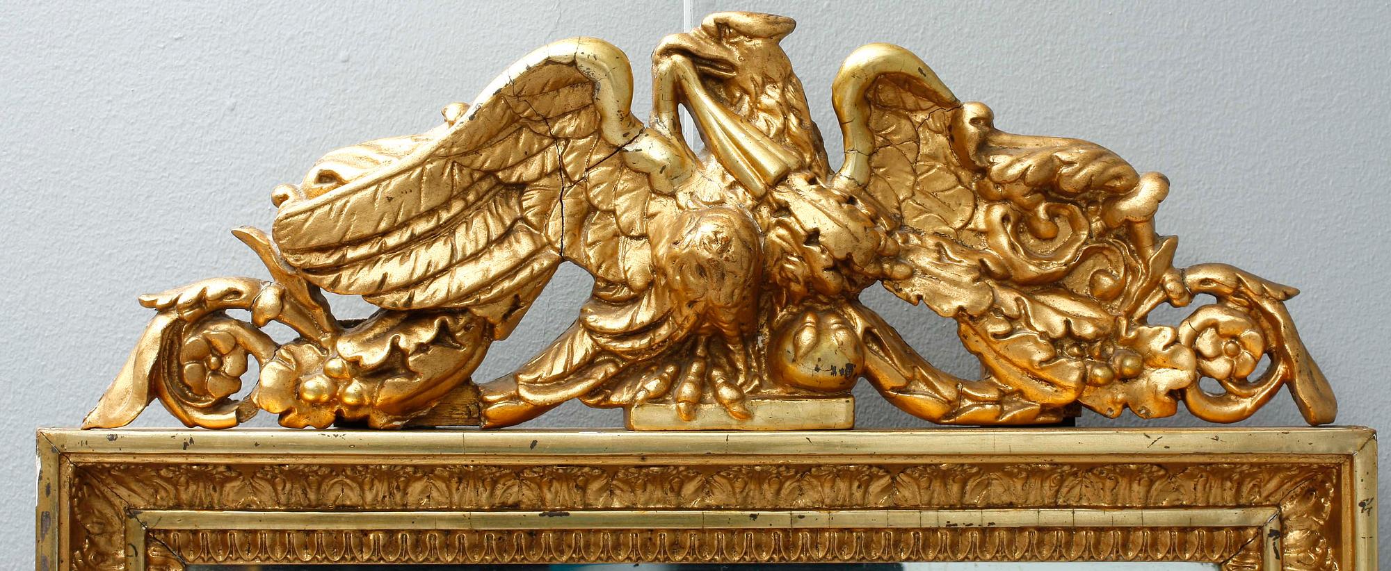 SPEGEL, empire. 1800-talets början. Hallstämplad i Göteborg.