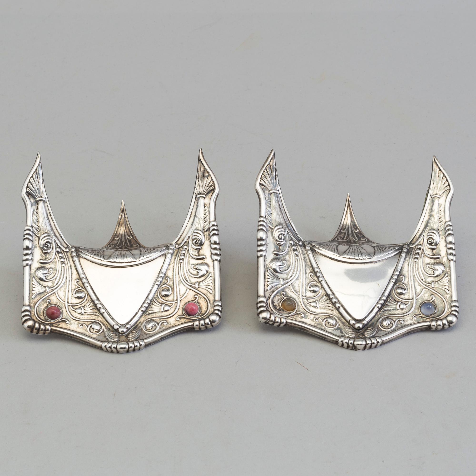 An art noveau gem silver mounted crystal glass bowl maker's mark Yegor Cheryatov for LORIÉ, MOSCOW, 1908-1917.