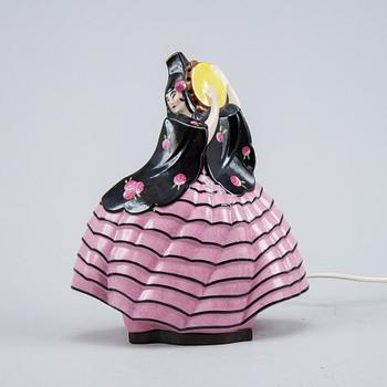 Marcel Bever, an Art Déco ceramic table lamp, Paris.
