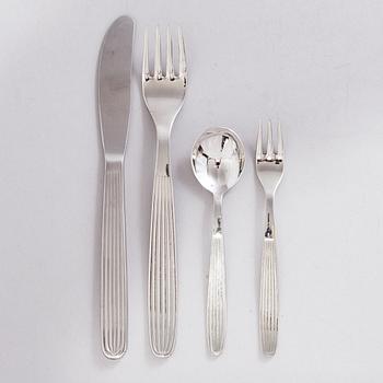 KAJ FRANCK, A 24-piece Set of Scandia Stainless Steel Flatware by Sorsakoski / Hackman.