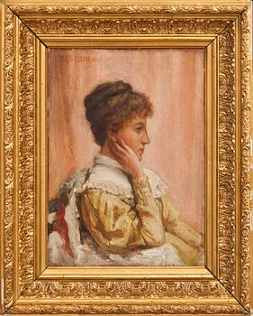 HENRY MACBETH-RAEBURN, olja på pannå. Signerad och daterad 1883.