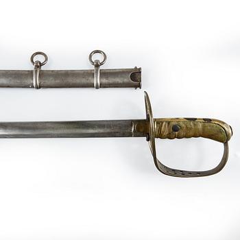 SABEL, för manskap vid kavalleriet, modell 1867-93, Sverige.