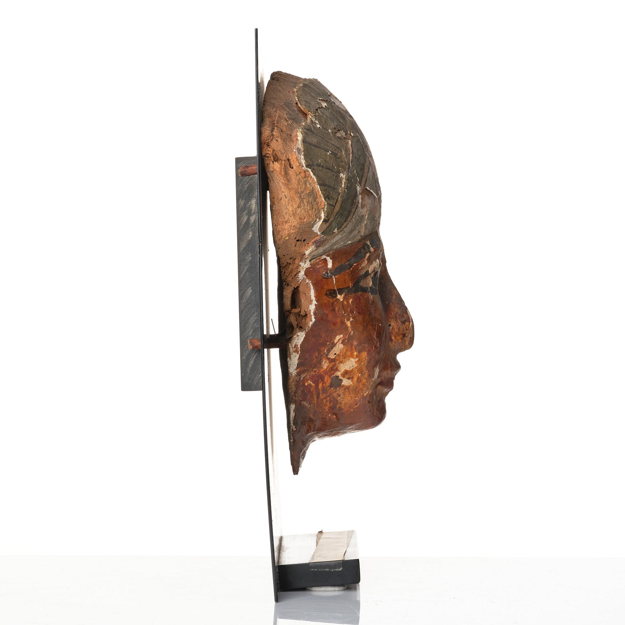 An Egyptian sarcophagus mask, ca 800-500 B.C.