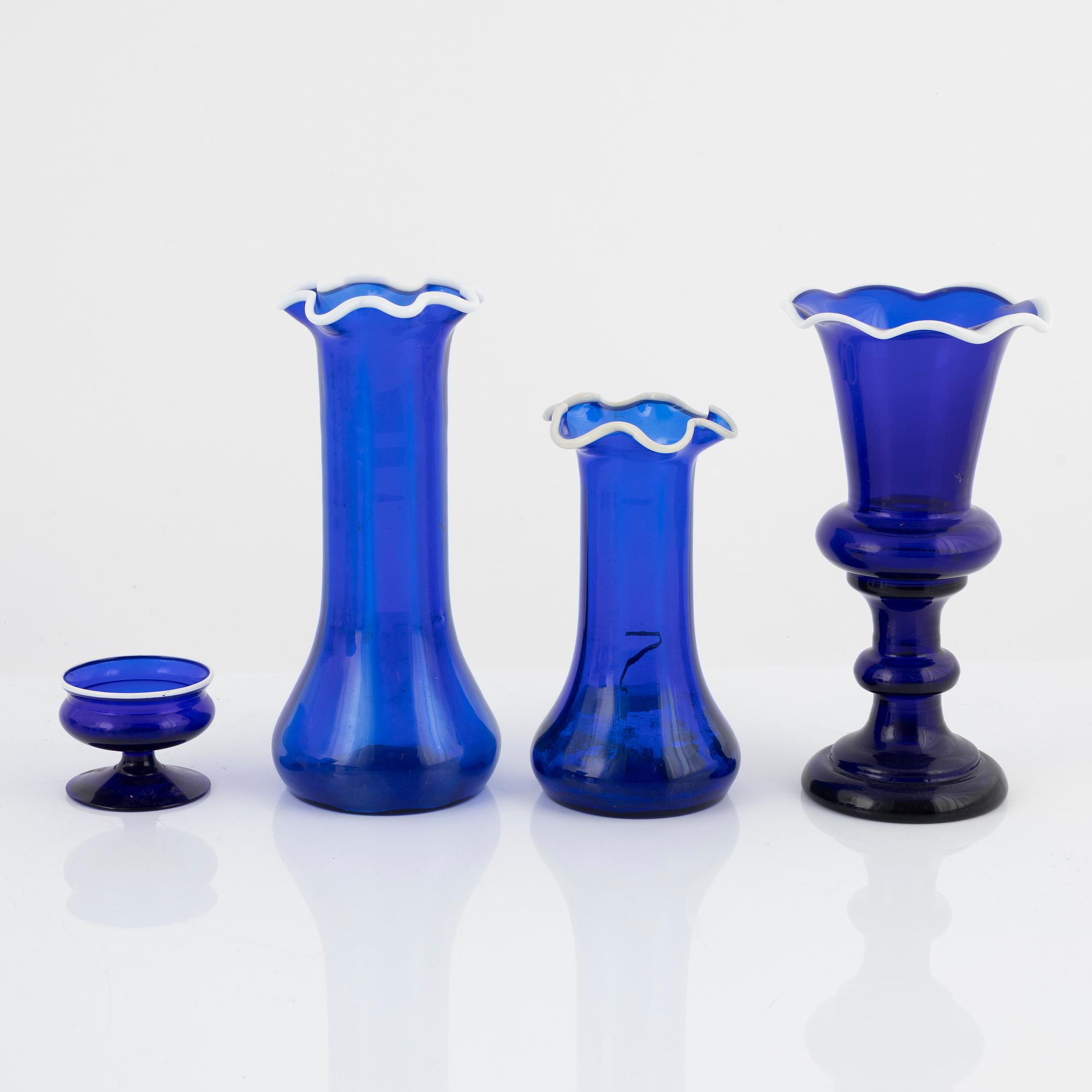 31 pieces of a glass service, Hadeland, Norway, varying ages from the 20th century.