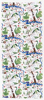 Josef Frank, curtain, "Green Birds", Firma Svenskt Tenn.