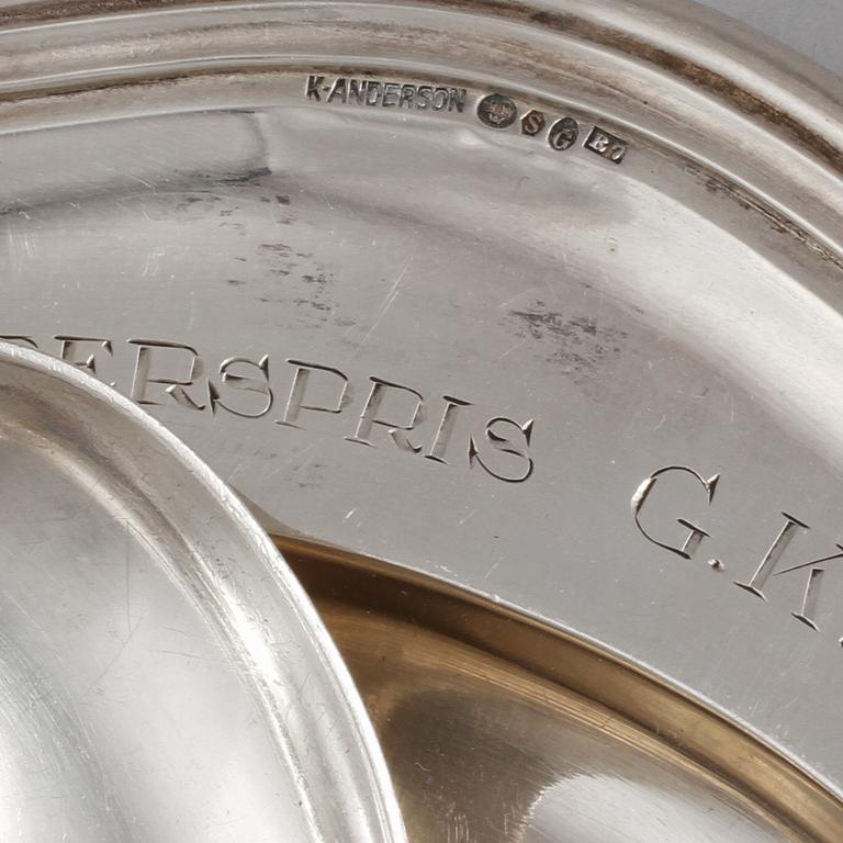 PARTI SILVER, 7 delar, 1900-talets första hälft. Vikt 405 g.