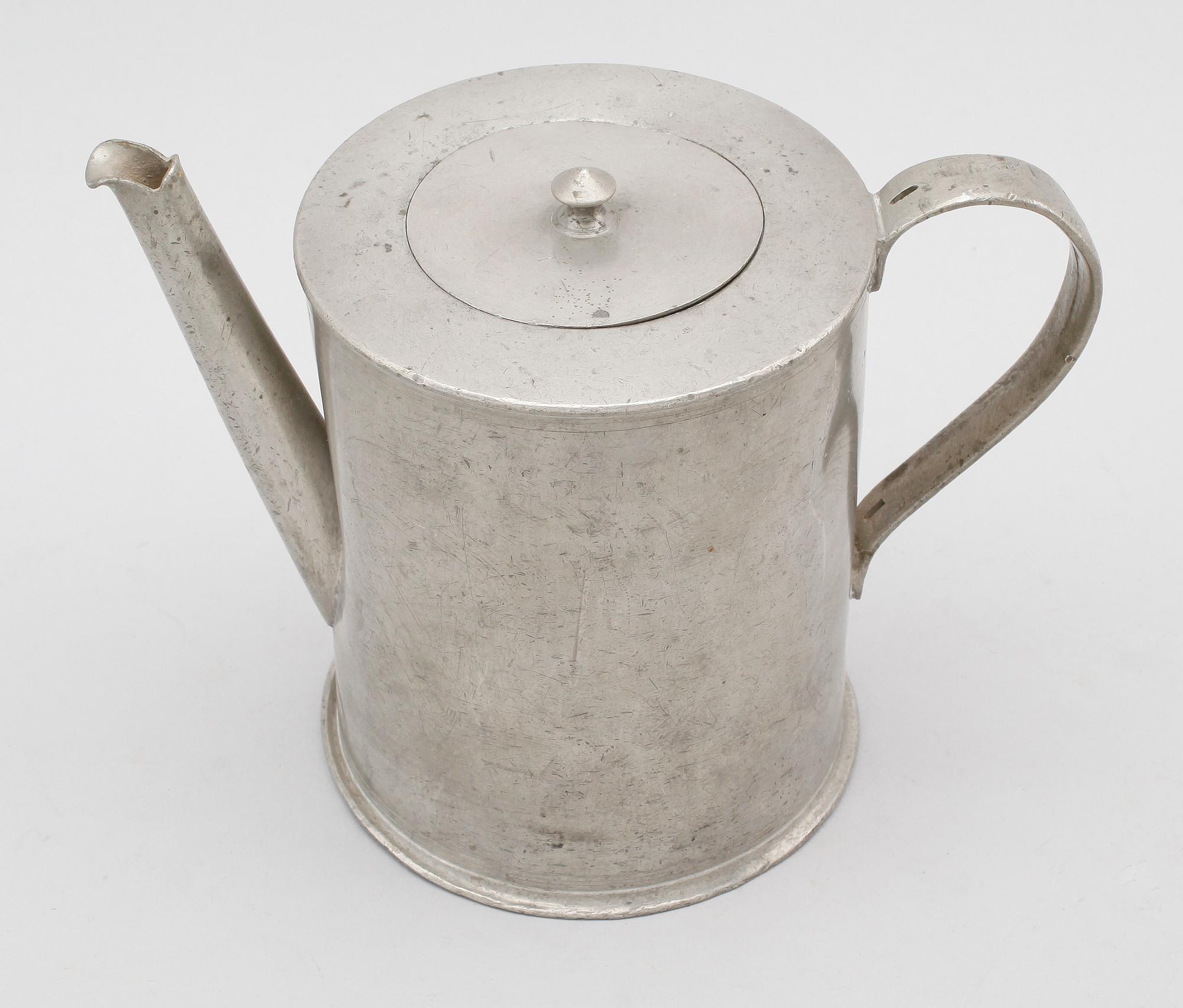 TEKANNA, tenn, Nils Abraham Santesson, Stockholm 1874.