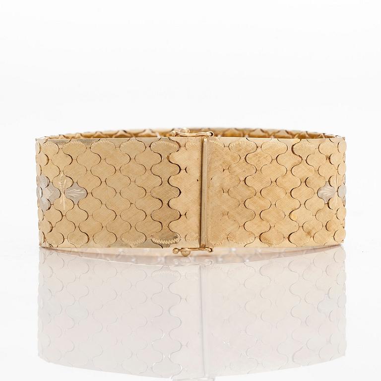 Armband i 14K trefärgsguld.