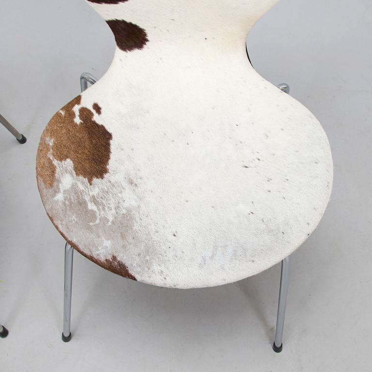 Arne Jacobsen, stolar, 6 st, "Sjuan", Fritz Hansen. 1900-talets slut.