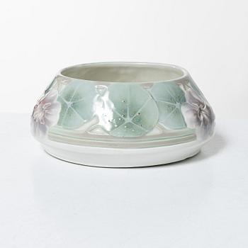 Hilma Persson-Hjelm, "Jössehärad", a porcelain figurine and an Art Nouveau bowl, Rörstrand, early 20th century.