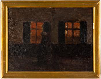 PELLE SWEDLUND, oil on paper-panel.